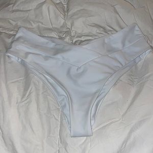 White bikini bottoms